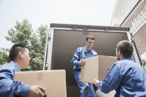 Waterloo man and van assisting with a flat move in a busy central London street