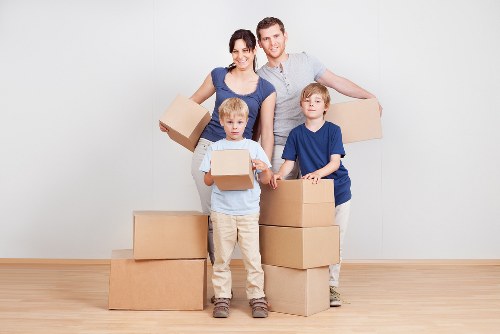 Office relocation planning and packing materials prepared for a Waterloo business move