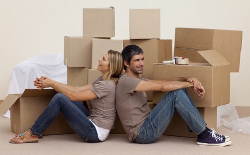 Packing and loading household items for a Waterloo move