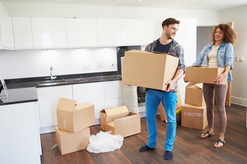 Waterloo moving truck supporting a house relocation with careful loading