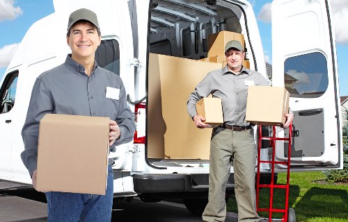 Packed household boxes prepared for a Waterloo apartment relocation
