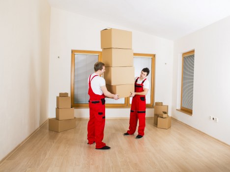 House removalists loading boxes and household items in Waterloo
